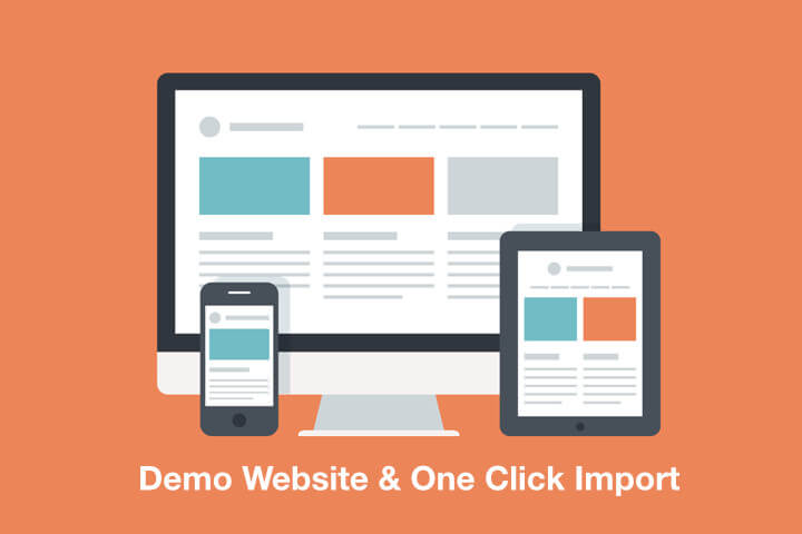 Demo Website erstellen mit One Click Demo Import