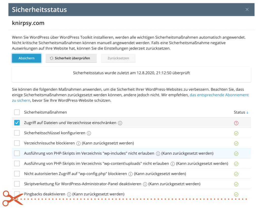 Website Sicherheit - Sicherheitsmaßnahmen bequem und einfach anwenden bei HostPress