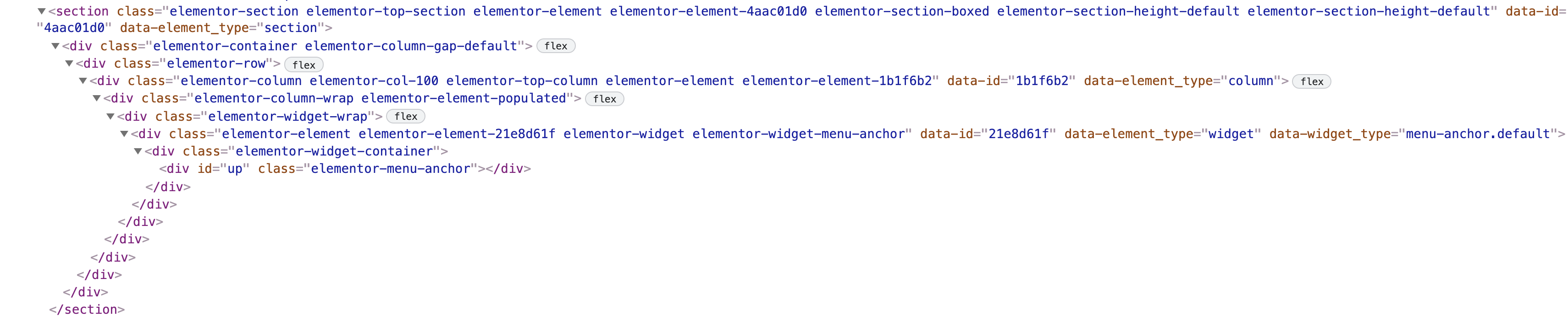Im Sinne einer guten Performance und einer schlangen Website-Architektur solltest du das Menu Anchor Widget lieber nicht verwenden