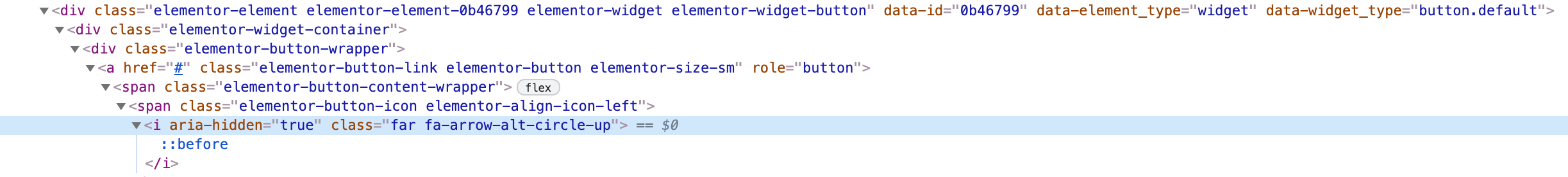 Das Button Widget besser nicht für Scroll to Top verwenden