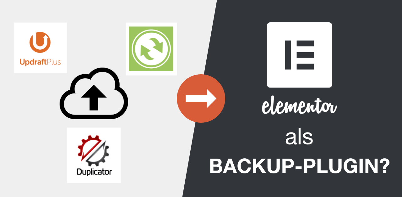 Elementor als Backup Plugin und für Migration