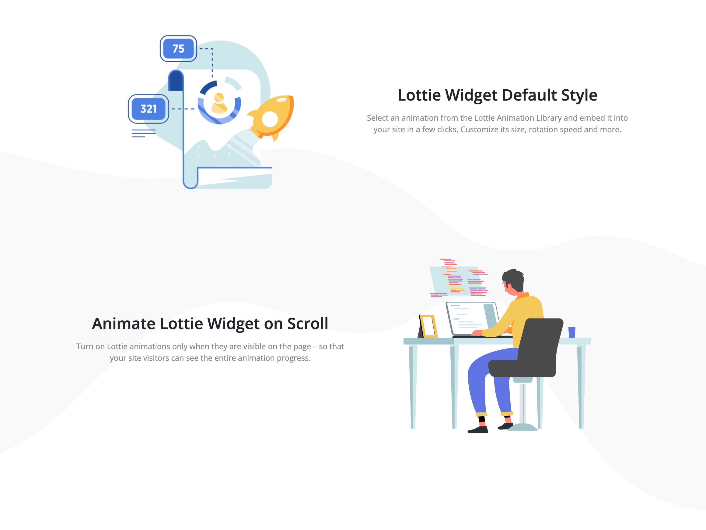 Elementor Lottie Animation kostenlos mit Stratum Elementor Widgets