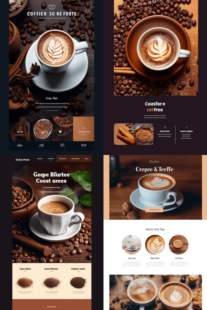 Webdesign Landing Page created by Midjourney Prompt